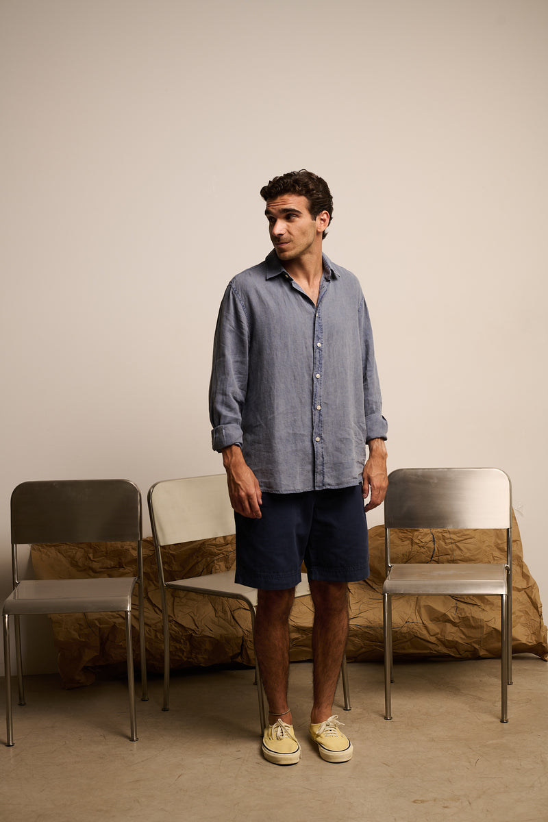 Cary Mid Índigo - Camisa Relaxed Fit