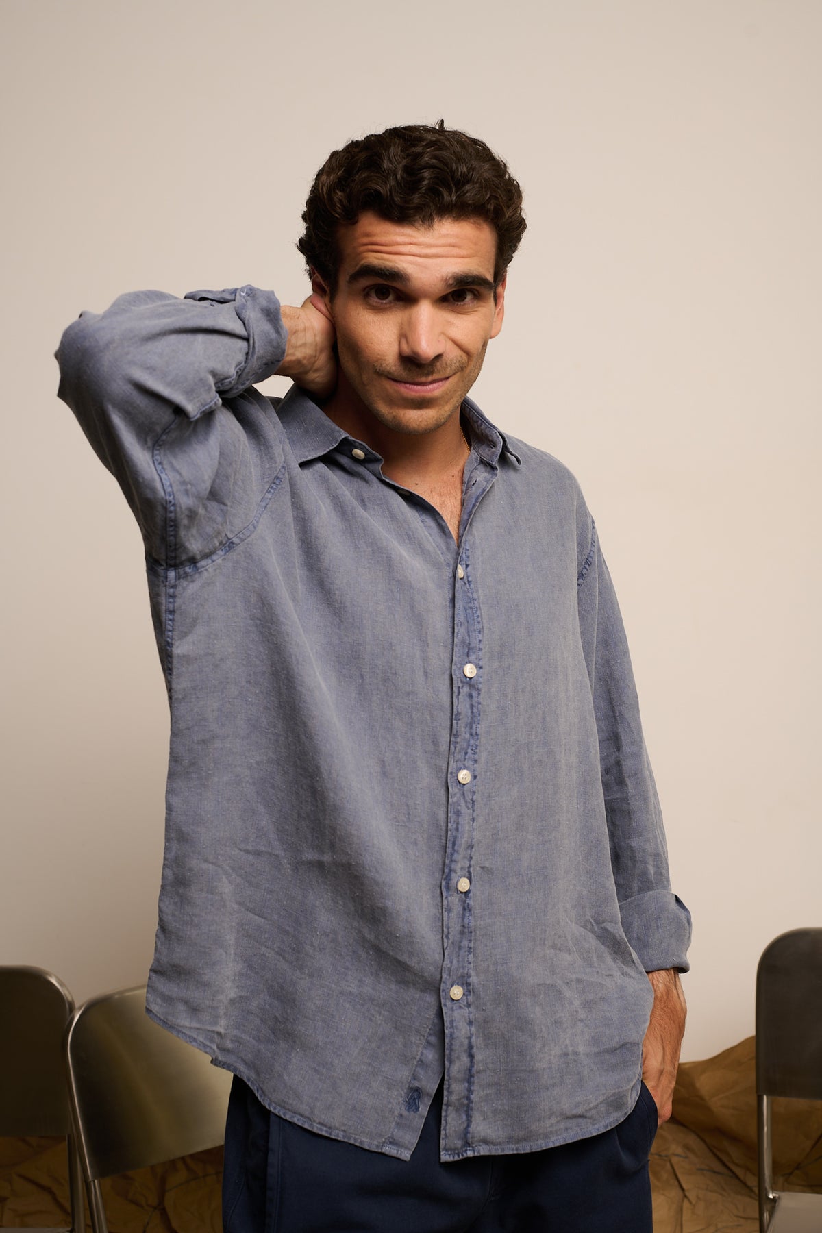 Cary Mid Índigo - Camisa Relaxed Fit