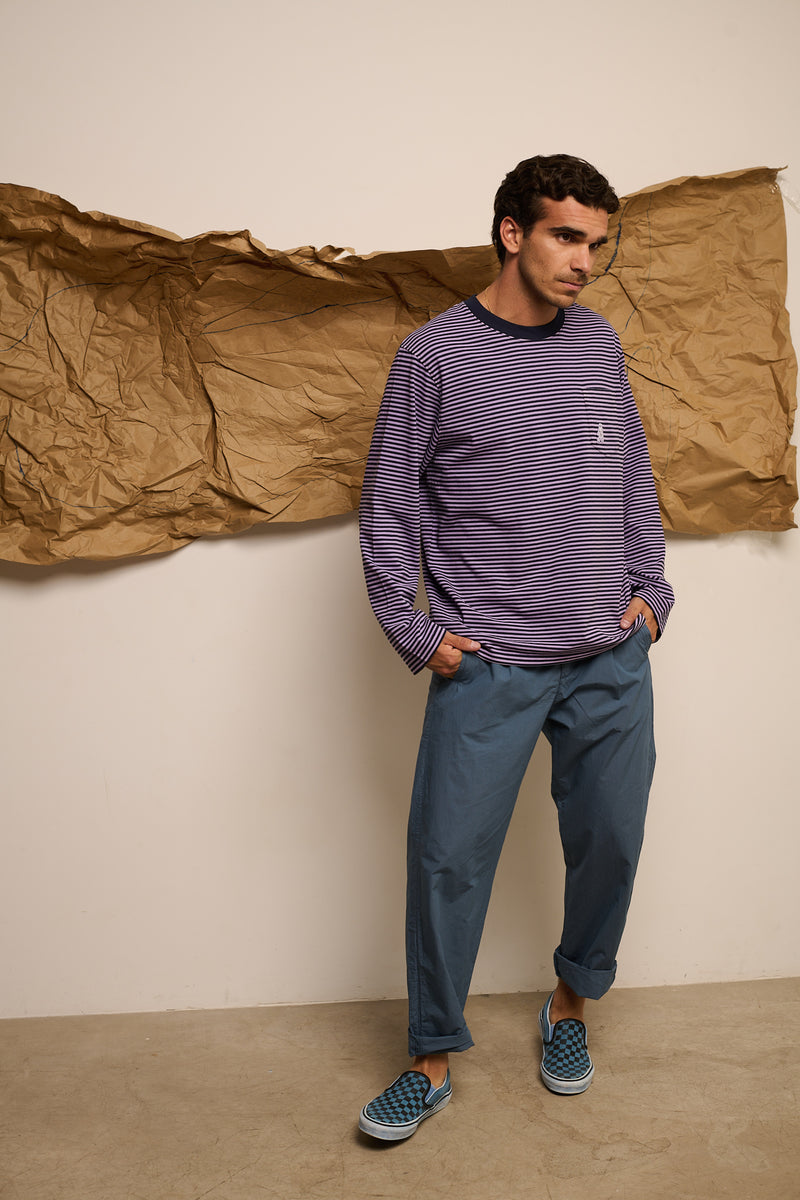 Clemen Summer French Blue - Pantalón Estilo Chino Straight Fit