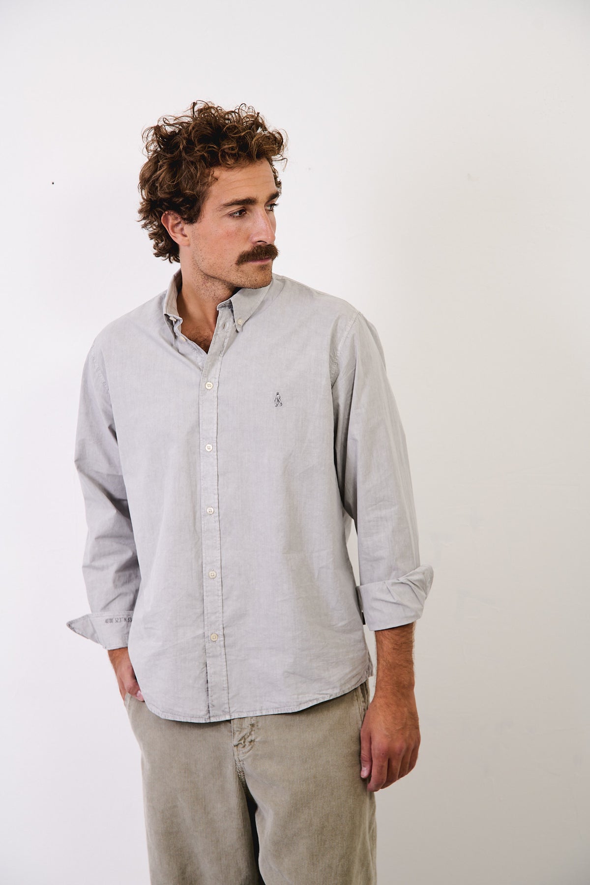 New Patrick Light Grey - Camisa Regular Fit
