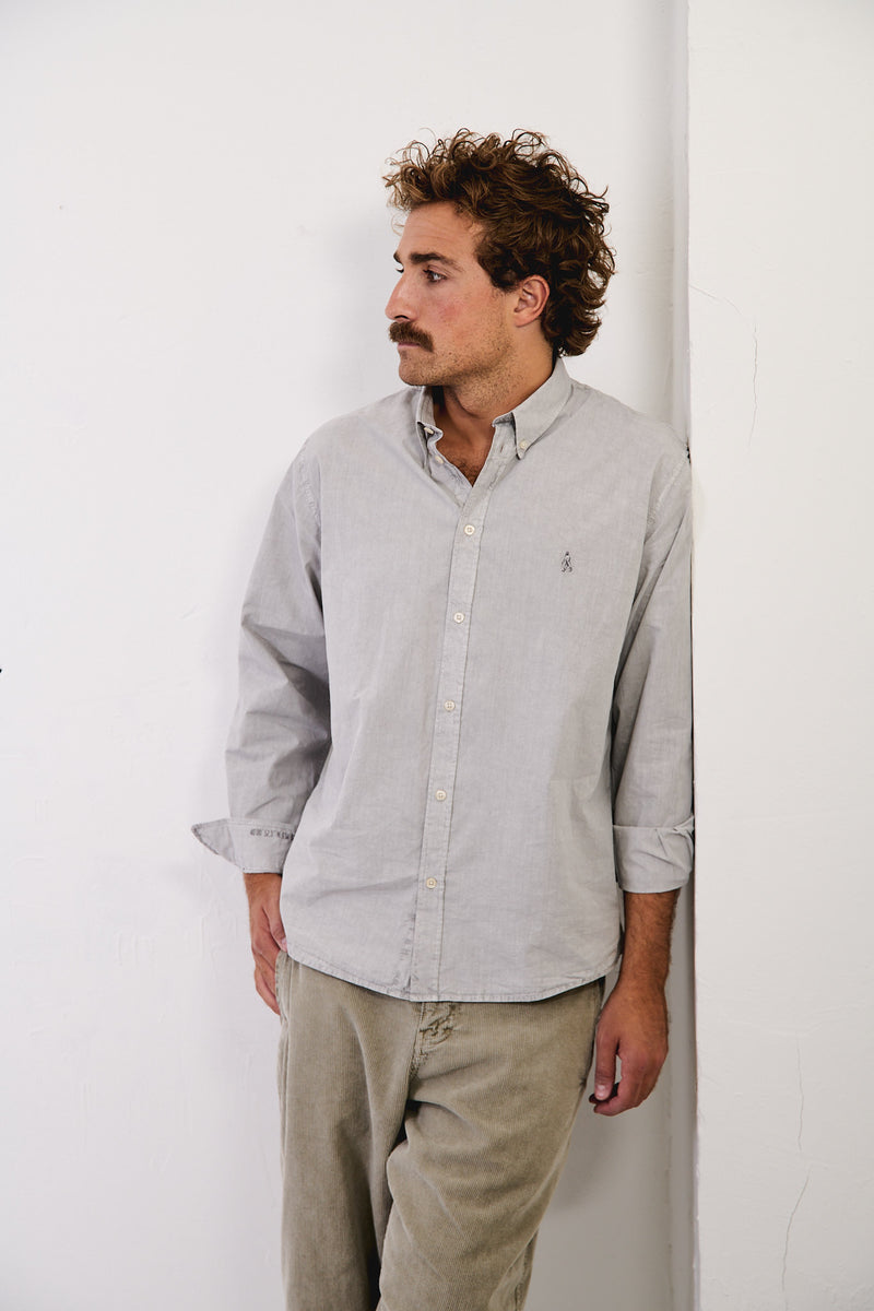 New Patrick Light Grey - Camisa Regular Fit