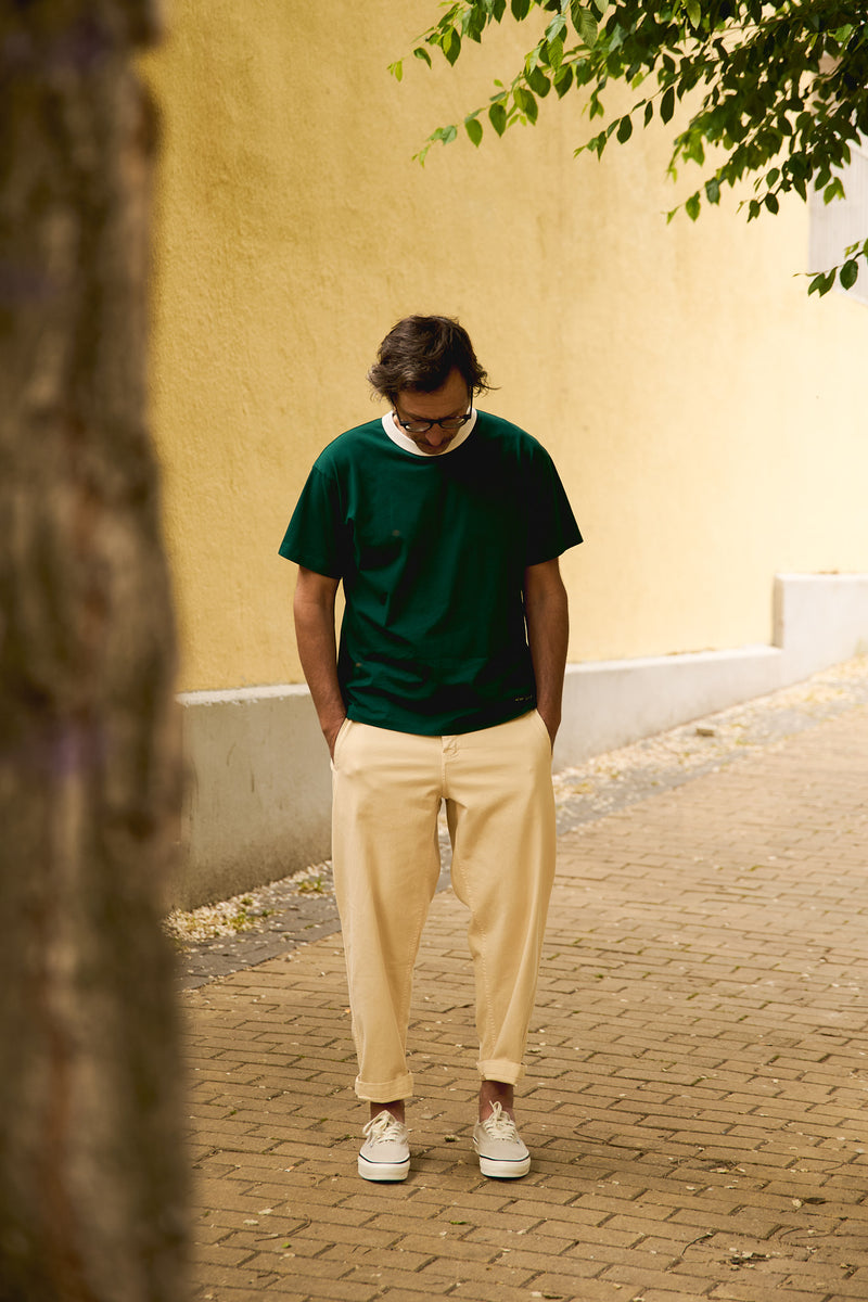 Cosme® - Capri Chino Style Trousers Relaxed-Tapered Cut