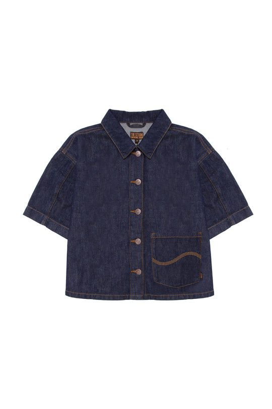 Emma - Camisa Cropped Fit Denim