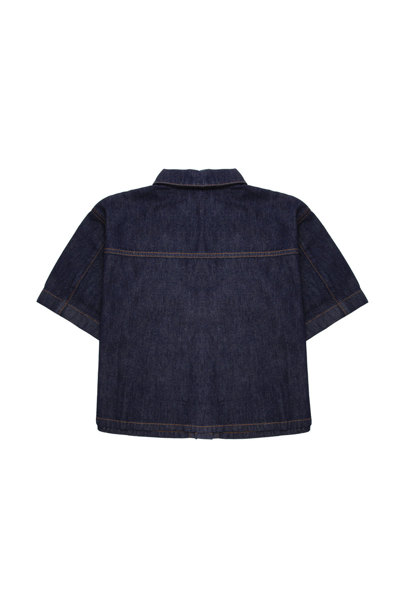 Emma - Camisa Cropped Fit Denim