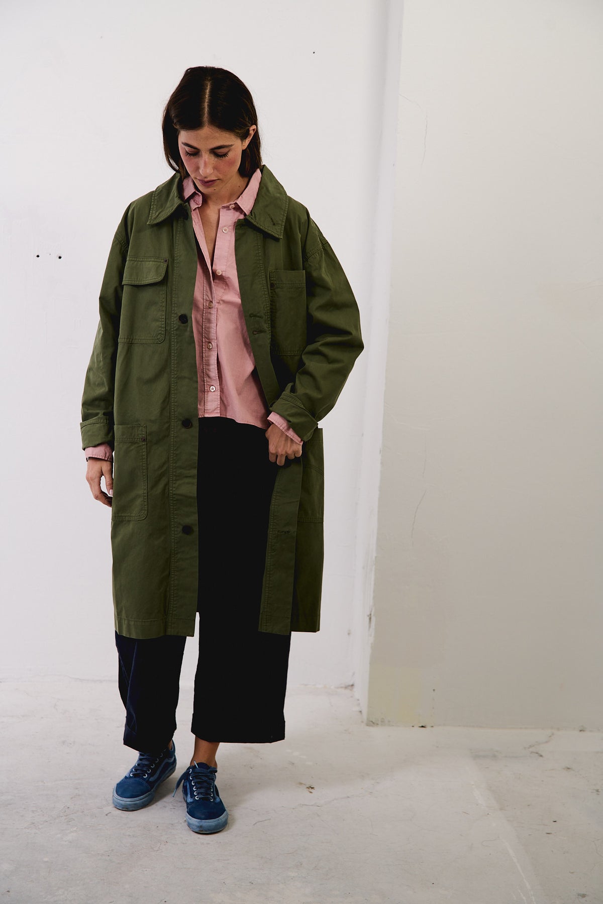 Tommy Dusty Leave - Abrigo Regular Fit Workwear Style