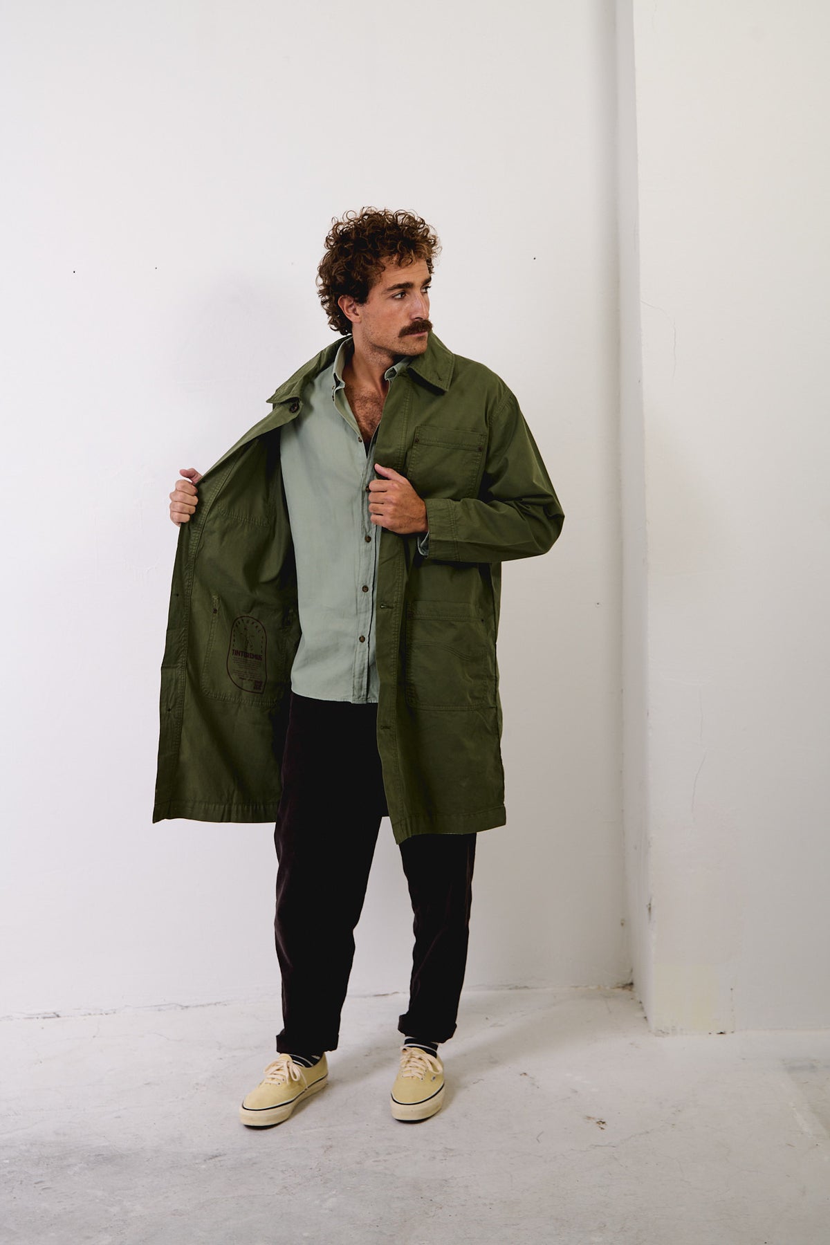 Tommy Dusty Leave - Abrigo Regular Fit Workwear Style