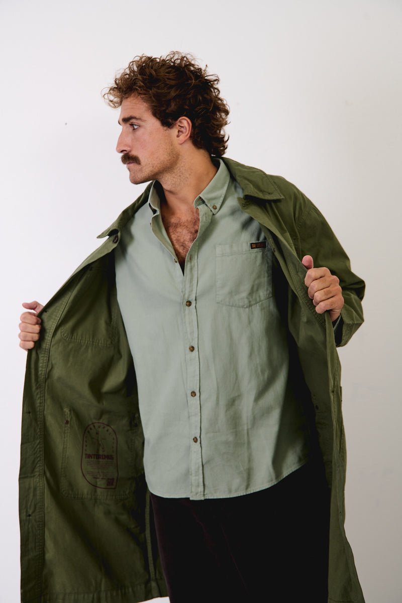 Tommy Dusty Leave - Abrigo Regular Fit Workwear Style