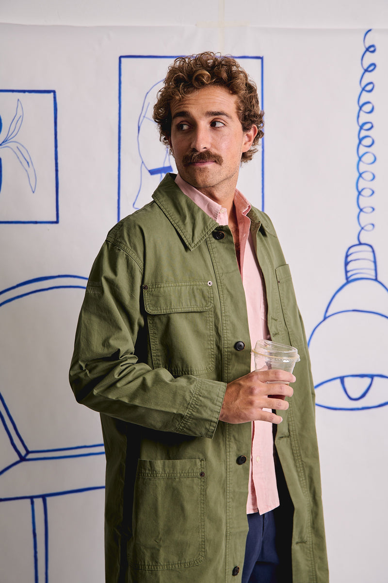 Tommy Dusty Leave - Abrigo Regular Fit Workwear Style