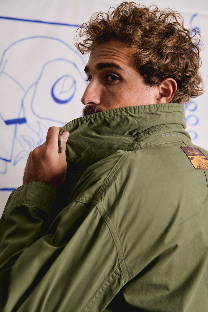 Tommy Dusty Leave - Abrigo Regular Fit Workwear Style