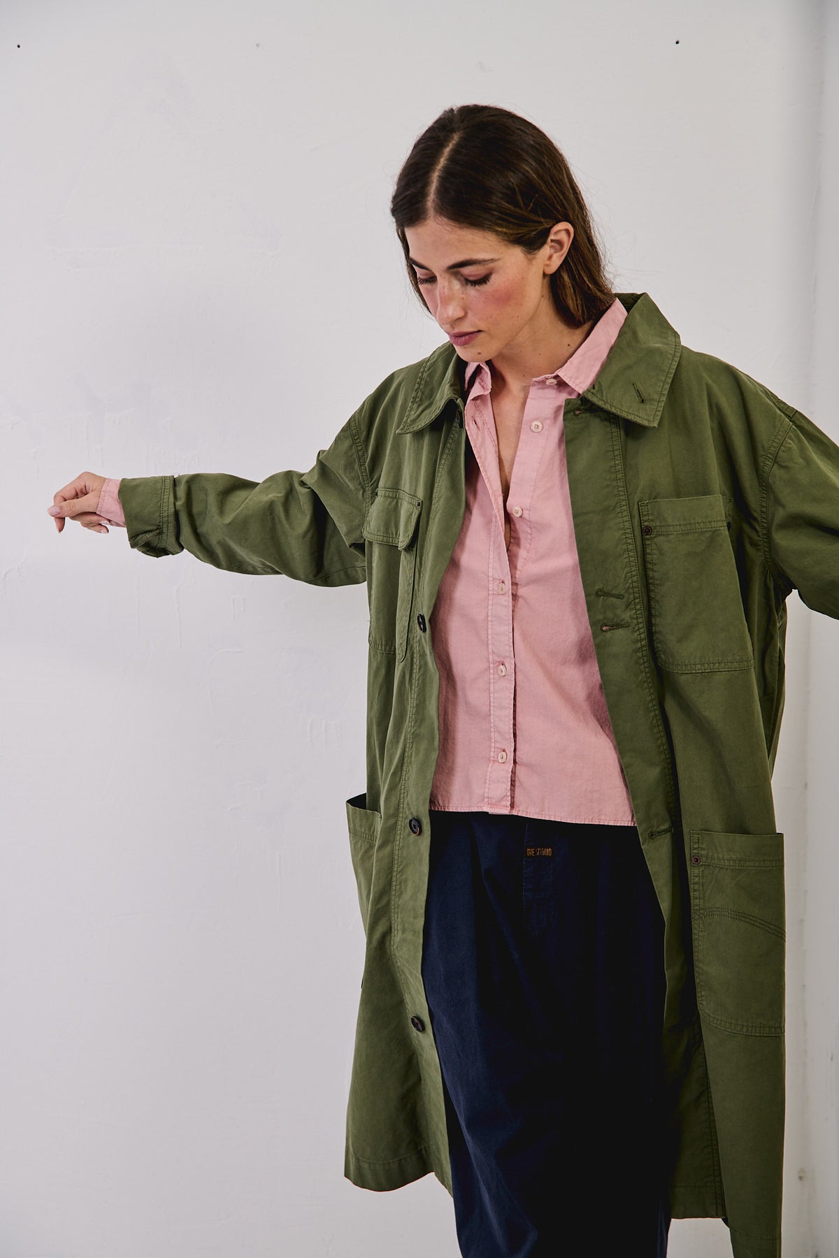 Tommy Dusty Leave - Abrigo Regular Fit Workwear Style
