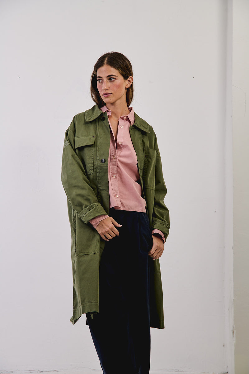 Tommy Dusty Leave - Abrigo Regular Fit Workwear Style