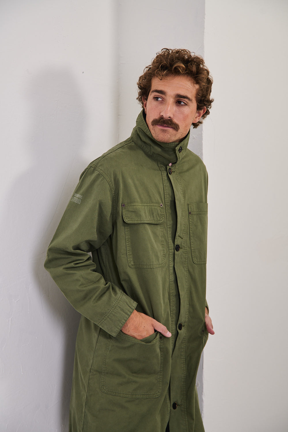 Tommy Dusty Leave - Abrigo Regular Fit Workwear Style
