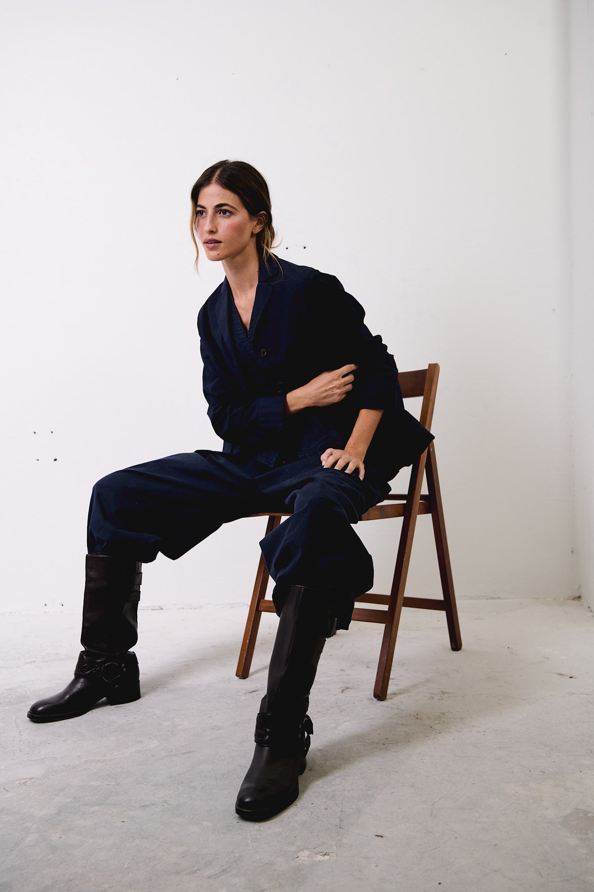 Aline Deep Sea - Pantalón tipo Barrel