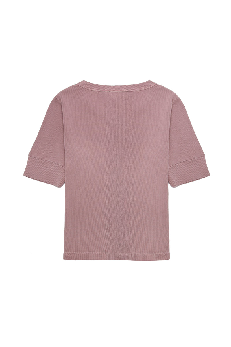 Lucrecia - Camiseta Round Neck Ribbed