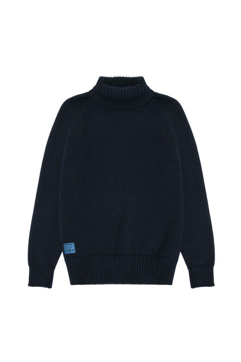 Sappelly Dark Indigo - Jersey de Cuello Vuelto Relaxed Style