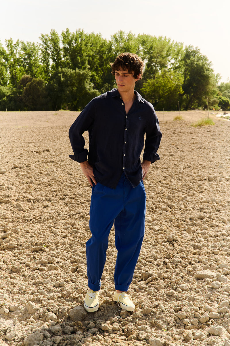 Dylan Electric Blue - Pantalón Tipo Chino Relaxed - Tapered Cut
