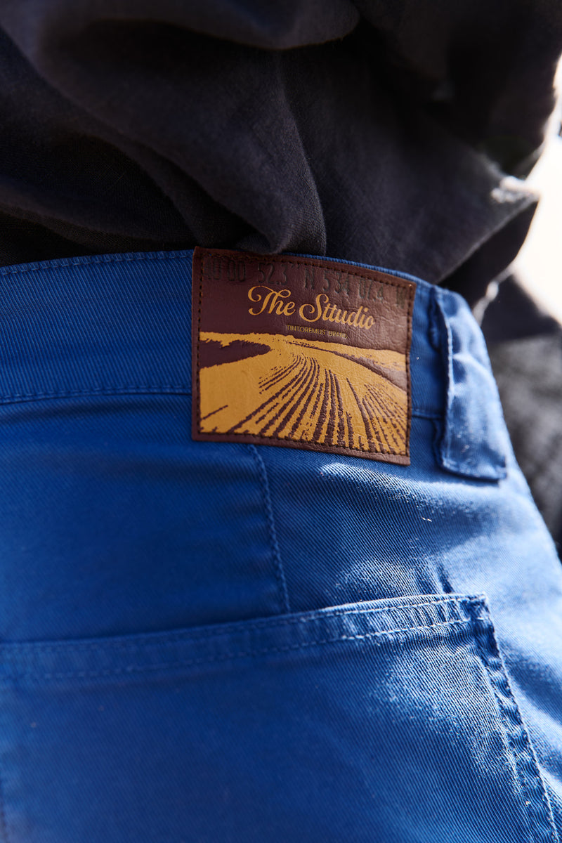 Dylan Electric Blue - Pantalón Tipo Chino Relaxed - Tapered Cut